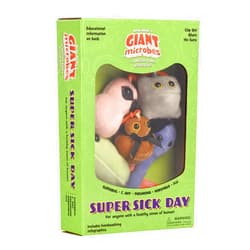 GIANT MICROBES GIANTmicrobes Super Sick Day Themed Gift Box – Learn About Health, Biology and Germs with This 5 Piece Box Set of 3” Keychains, Educational Gift for Friends, Scientists, Health Workers, and Educators