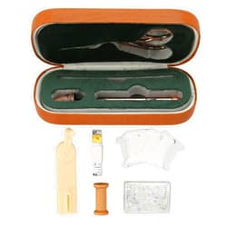 Fockety Embroidery Scissors Kit, European Complete Vintage Sewing Kit with Thimble, Threader, Sewing Needle Case, Vintage Scissors for Embroidery Sewing Needlework Handicraft