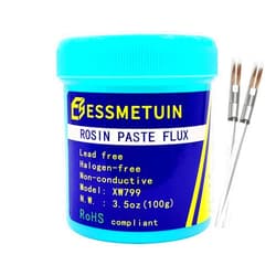 Essmetuin Rosin Paste Flux, No Clean Lead Free Rosin Soldering Paste For Phone Board Repair, Electric Soldering, PCB And BGA 3.5oz 100GR/Bottle With RoHS And Halogen Free