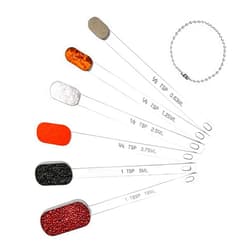 BERYLER® Measuring Spoons Set, Stainless Steel Measuring Spoons, Long Handle Measuring Spoons, Metal tablespoon, Set of 6