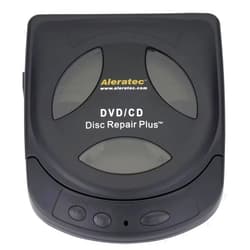 Aleratec Motorized DVD CD Cleaner Disc Repair System - Scratch Remover and Cleaner for CD Player Discs - Includes Solution - Portable Disc Cleaner for Restoring CDs, DVDs, and More