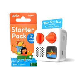Yoto Mini (2024 Edition) + Starter Pack for Little Kids Bundle – Screen-Free Bluetooth Audio Player, All-in-1 Travel Device for Stories Music Podcasts Radio, Use as Speaker or with Headphones
