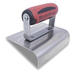 MARSHALLTOWN Curb Outside Tools, Stainless Steel 6 Inch x 4 Inch, 1 1/2 Inch Lip , 3/4 Inch Radius, DuraSoft Handle, Made in the USA, 4268D