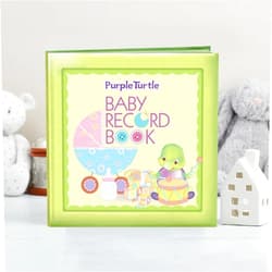 Swati Rajoria Purple Turtle - Baby Record Book