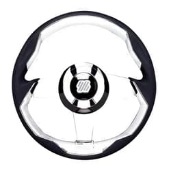 Uflex GRIMANI B/S/VE Steering Wheel - Silver Spokes with Black Grip