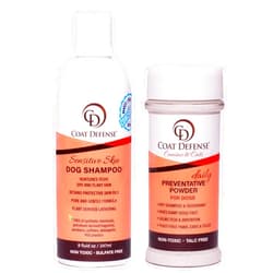 COAT DEFENSE Paw Licker Bundle | Daily Preventative Powder & Shampoo for Allergies and Itching | Yeast Infection Treatment for Dogs | Dog Shampoo Itchy Skin Relief | Dry Shampoo Yeast Powder for Dogs
