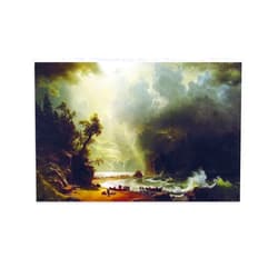 Generic Albert Bierstadt Wall Art Painting Poster Pugest Sount on The Pacific Coast Canvas Wall Art Poster Decorative Bedroom Modern Home Print Picture Artworks Posters 08x12inch(20x30cm)
