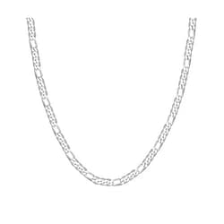Waitsoul 925 Sterling Silver Figaro Chain Lobster Clasp 3mm/4mm/5mm Diamond Cut Figaro Link Chain Necklace for Women Men 16-30 Inches