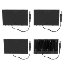 ACEIRMC 4pcs 8x1.5V 12V AA Battery Holder Case Box with DC 5.5x2.1mm Male Connector Wired ON/Off Switch with Cover