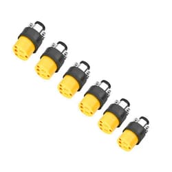 Variety Savings Extension Cord Electrical Wire Repair End 15 Amp, 125 Volt - Female 3-Prong Grounding Replacement Connectors Set - Safety-Rated - Triple-Drive Screws for Easy Installation 6 Pieces