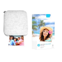 HP Sprocket 3x4 Instant Photo Printer – Wirelessly Print 3.5x4.25” Photos on Zink Paper Sprocket 3.5 x 4.25” Zink Sticky-Backed Photo Paper (50 Pack) Compatible w Sprocket 3x4 Photo Printer