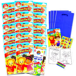 Bendon Daniel Tiger's Neighborhood Party Favors Pack ~ Bundle of 15 Daniel Tiger Play Packs with Stickers, Coloring Books, and Crayons (Daniel Tiger Party Supplies)