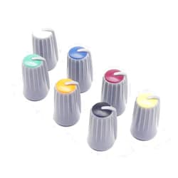 Ezqnirk 7pcs for Mackie 1604-VLZ3 1402-VLZ3 Mixer Potentiometer Knob/Axle Shaft Half-axis Rotary Potentiometer Fader knobs caps