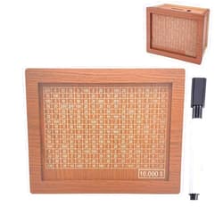 DreamCatching Cash Vault Wooden Savings Box, 2024 New Wooden Cash Saver Money Box, Cash Saver Box, Coin Counter Piggy Bank, Money Box with Counter, Wooden Money Box with Money Target and Numbers($10000)