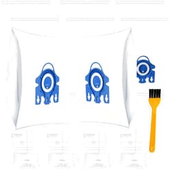 NautDuty 3D Airclean Bags for Miele Vacuum Cleaner Bags GN 8 Pack Miele Canister Bags Classic C1, Complete C1, Complete C2, Complete C3, S227 S240, S270, S400, S2, S5, S8 Series + 4 Pair of Filters+1 Brush