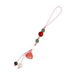 Hemobllo Phone Charm - Jade Lotus Phone Charm Strap Agate Mobile Phone Pendant Decorative Cell Phone Charm Accessories for Phone Keychain Car Key Bag
