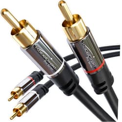 KabelDirekt CableDirect – 20ft RCA/Phono Cable, 2 × 2 Plugs, Stereo Audio Cable, Practically Break-Proof & Flawless Sound Quality (coaxial, subwoofer/amp/HiFi & Home Cinema/Blu-ray, Analog & Digital)