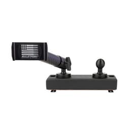 Bulletpoint Dash Mount Cell Phone Holder RAM Truck Compatible (2019+ 1500, 2500, 3500 and TRX) with 20mm Ball Mount - Compatible with iPhone and Android Smartphones (Dual Ball with 1 Phone Holder)