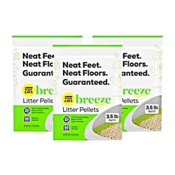 Tidy Cats Breeze Litter Pellets Refill Pouch, Made for Multiple Cats, Anti-Tracking Pellets for Breeze Litter System, 3.5 LB Refill Pouch (Pack of 3)