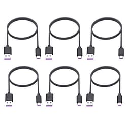 Smays USB to USBC-C Cable 6 ft 6-Pack, USB A to USB C Charging Cable Type C, USBC to USBA