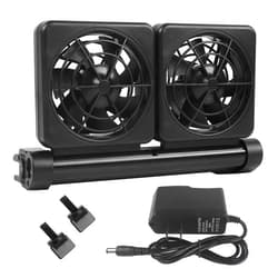 YueYueZou Aquarium Chillers Cooling Fan, ColdWind Cooling System for Salt/Fresh Water (2 Fan)