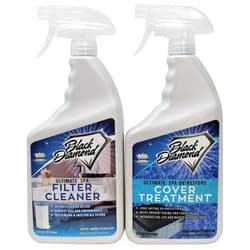 Black Diamond Stoneworks Ultimate Spa Hot Tub Filter Cleaner Spray and UV/Restore Cover Treatment, Protectant, Conditioner for Vinyl and Plastic. 2-Quart Bundle