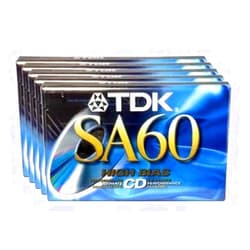 TDK SA-60S Cassette Tape Bonus Pack