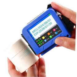 QMSTRAPACK Portable Mini Handheld Inkjet Printer M15 for All Surfaces with Black Fast-Drying Ink Cartridge, 2.8'' Touch Screen Compact Coding Machine for Text, Date, Time, Barcode, Logo, QR Code, Batch Number