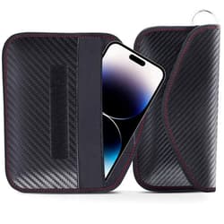HAMRESO Faraday Pouch for car Keys 2 Pack Car Key Signal Blocking Keyless Entry Car Keys Case RFID Blocker Bag for Car Security Anti-Theft Remote Entry Keyless Protect (Large Size (7,87x3,93 inches))