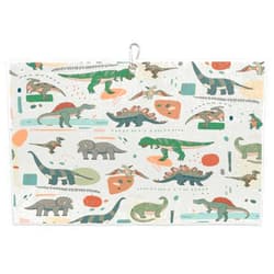 AUUXVA Funny Animal Dinosaur Golf Towel for Golf Bags with Clip for Men & Women | Cute Dino Golf Towel for Boys Girls Kids Dad Clubs | Golf Accessories and Golf Gifts for Golf Fan | 15