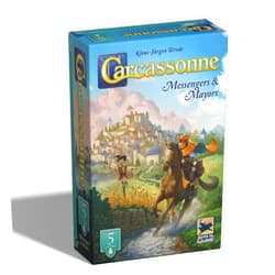 Hans im Glück Hans Im Gluck Carcassonne Messengers & Mayors Board Game Expansion - Add Mayors, Messengers & Scarecrows for New Strategy, Family Fun for Kids & Adults, Ages 8+, 2-5 Players, 45 Minute Playtime