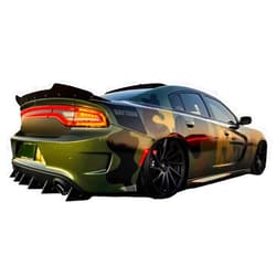 Authority Motorsport LLC Rear Diffuser 8 Piece Kit V2 Compatible with Dodge Charger V8 Engine 2017-2023 Non-Widebody