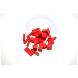 YorksGamePieces Red Wood Replacement Pieces for Settlers of Catan