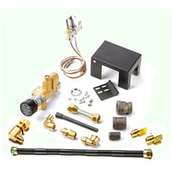Dreffco Gas Safety Pilot Kit - Vented Gas Log Fireplace Safety Pilot Kit for Liquid Propane - 90000 BTU Output, includes Non-Whistle Flex Line (Burner Not Included)