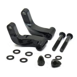 HTTMT MT387-BK Black Mirrors Mount Adapter Compatible with H-D Heritage Flstc Fxcwc Super Glide Fxdc Wide