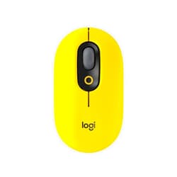 Logitech POP Mouse, Wireless optical Mouse with Customizable Emojis, SilentTouch Technology, Precision/Speed Scroll, Compact Design, Bluetooth, Multi-Device, OS Compatible - Blast Yellow