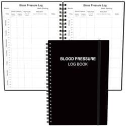 Heveboik Blood Pressure Log Book - Record & Monitor Your Daily Blood Pressure, Heart Rate Readings at Home, 5.8