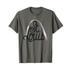 Peter2art Urlaub Ferien Andenken Reise Souvenir Saint Louis Missouri Souvenir Gateway Arch USA Gift T-Shirt