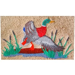 Big Black Horse LLC Bath Towel Set with Embroidered Mallard Duck - Beige
