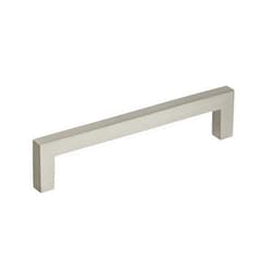 Amerock | Cabinet Pull | Satin Nickel | 5-1/16 inch (128 mm) Center to Center | Monument | 1 Pack | Drawer Pull | Drawer Handle | Cabinet Hardware