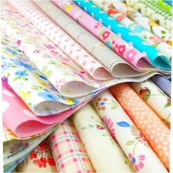 flic-flac Quilting Fabric Squares 100% Cotton Precut Quilt Sewing Floral Fabrics for Craft DIY (8 x 8 inches, 60pcs)
