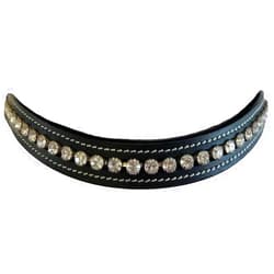 Equitem Clear Crystal Bling Wave Leather English Browband