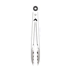 KitchenAid Gourmet Stainless Steel Serving Tongs with Hang Hook and Secure Closing Lock, 9 Inch, Stainless Steel