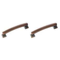 Hickory Hardware P3232-OBH 96mm Bridges Pull, Oil-Rubbed Bronze Highlighted (Pack of 2)