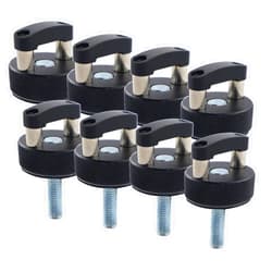 RJSPHH Aluminum Hard Top Quick Removal Fastener Thumb Screw Compatible with 2021 + Ford Bronco 2dr and 4dr Hardware Kit, Integrated D Ring, Black