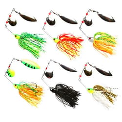 LINOCA Spinnerbait Bass Fishing Lures Kit Spinner Baits Bass Fishing Lure Hard Metal Lure Topwater Buzzbait Swimbait for Pike Bass Trout Salmon Freshwater Saltwater Fishing