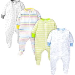 Onesies Brand unisex-baby 4-pack Sleep 'N Play Footies Multi Pack