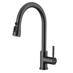 WEWE Kitchen Faucets with Pull Down Sprayer, Stainless Steel Single Handle 1 Hole for Family Kitchen Commercial Camper Laundry Rv Bar, Oil Rubbed Bronze