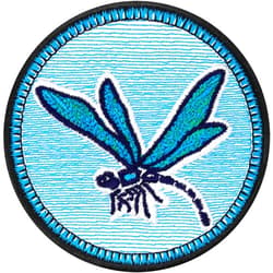 EXPRESS-STICKEREI Dragonfly patch animals wildlife iron-on emblem | Embroidered Artwork Gift | insects badge save The world |outdoor bugs nature sticker | sew on for all fabrics 2.75X2.75 in
