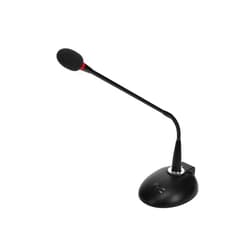 Monoprice Commercial Audio Desktop Paging Microphone with On/Off Button (No Logo),Black